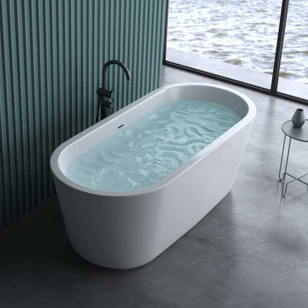 Freistehende Badewanne Acryl Wanne Standbadewanne 180 X 80 Cm V501