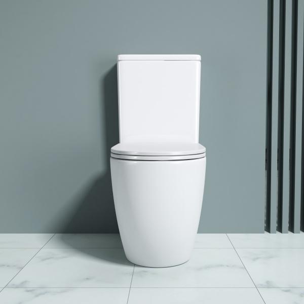 Stand Spülrandloses Soft-Close Spülkasten mit Toilette WC WC S179T