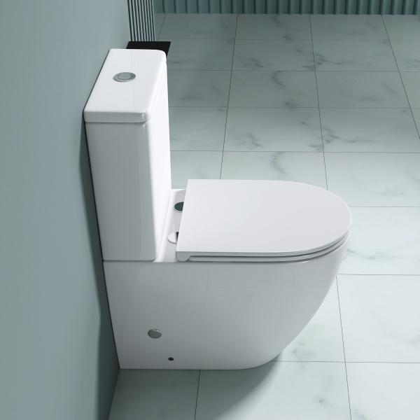 Spülrandloses WC mit Spülkasten Stand WC Soft-Close S179T Toilette